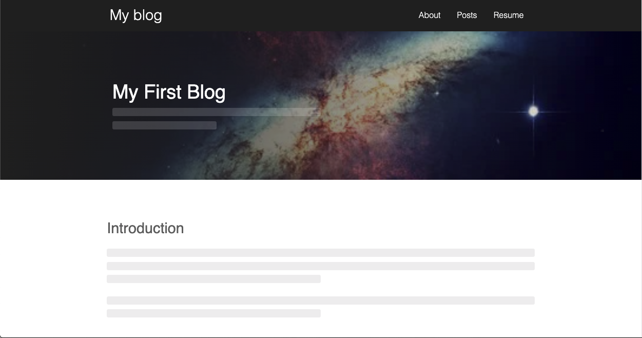 Blog post example using Platform UI